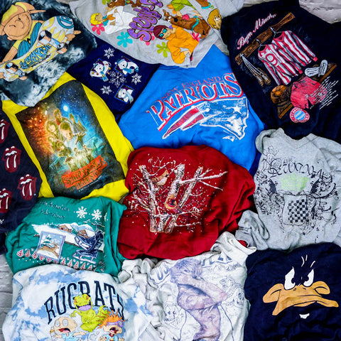 Vintage embroidered graphic Sweatshirts